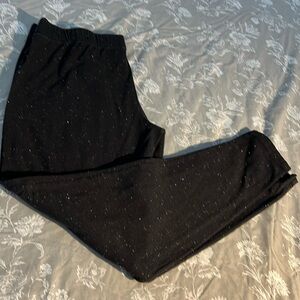 Maurice's XL leggings Black with white heathering. EUC.